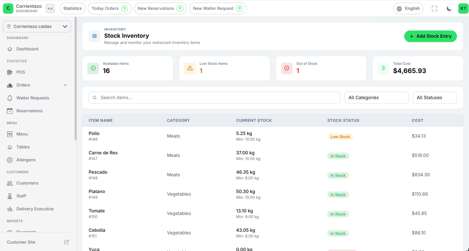 Automated Reordering
